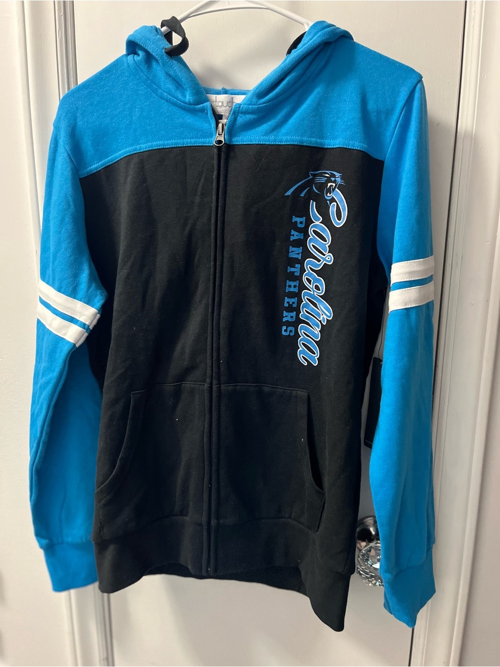 Carolina panthers nfl official Women's Full-Zip Hoodie - Black & Teal